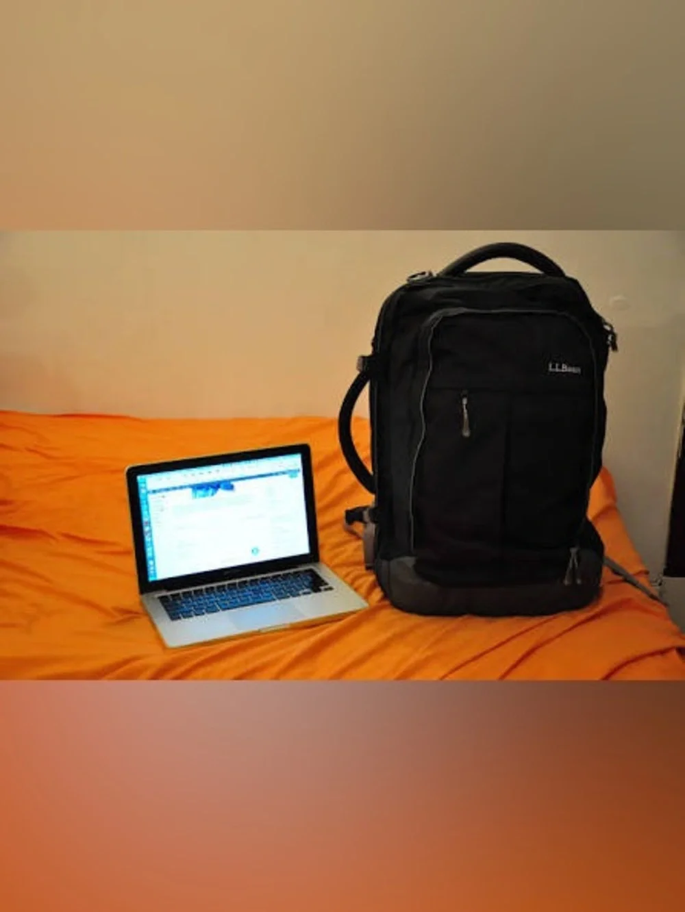 LL Bean Quickload Travel Pack Dark Blue Backpack Duffel Bag Navy Blue